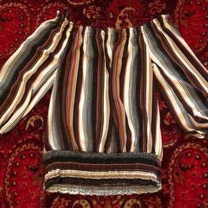 Papaya off the shoulder top